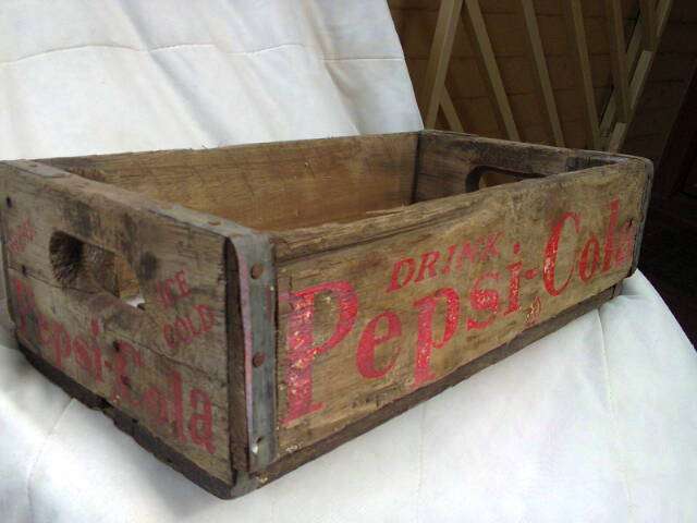 Original 1950's Pepsi Cola Crate.